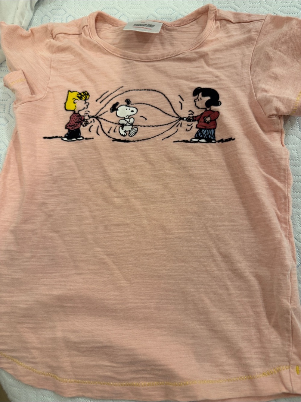 Hanna Andersson Peach Pink Peanuts Snoopy Graphic Tee